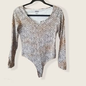 PINK animal print body suit